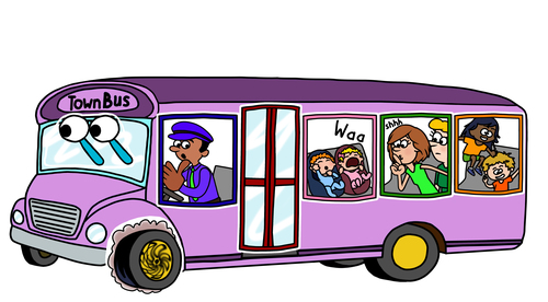 Preview of Wheels on the Bus Interactive Clipart