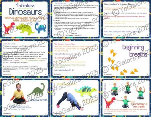 Dinosaur Yoga Cards + Lesson Plan – Printable Movement Activities for ...