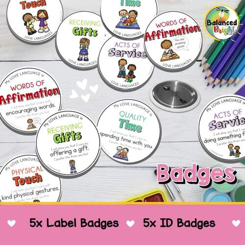 5 Love Languages-Information | Quiz | Badges | Social-Emotional ...