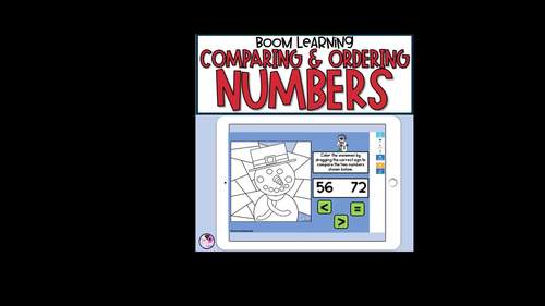 Ordering Numbers Least to Greatest Comparing Two Digit Numbers BOOM Cards Winter