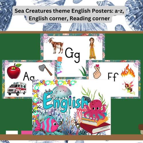 Sea creatures English posters by Gizelle Geyer | TPT