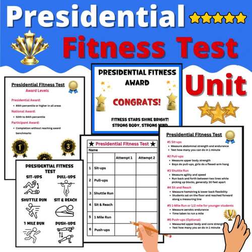 Presidential Fitness Test Unit Resource Tracker, Activities, and Awards