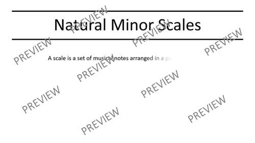 How To Build Natural Minor Scales PowerPoint - American terminology