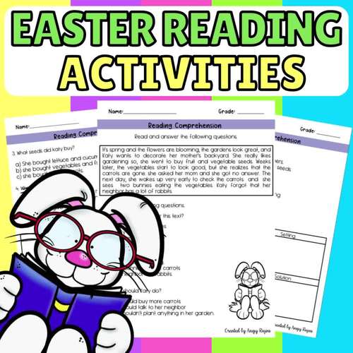 Easter Reading Comprehension Worksheets by Miss Angy Rojas TpT