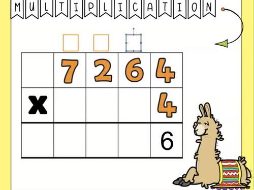 4 by 1 digit Multiplication with Regrouping Standard Form Google Slides ...