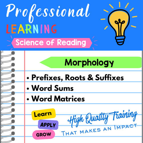 Preview of Morphology Training Video + Study Guide | Science of Reading Word Study PD
