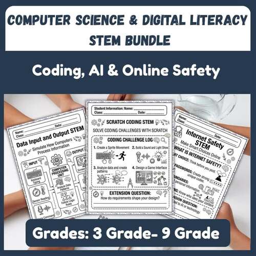 Computer Science & Digital Literacy STEM Bundle | Coding, AI & Online ...