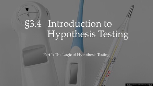 Preview of 3.4 Intro to Hypothesis Testing Part 1