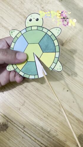 3D Paper Turtle Craft Printable | Color, Cut & Assemble Animal Activity ...