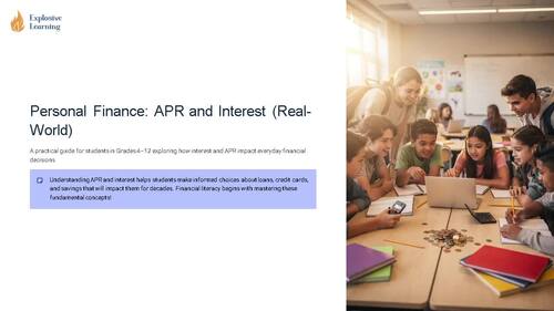 APR & Interest Basics | Financial Literacy PowerPoint Lesson | TPT