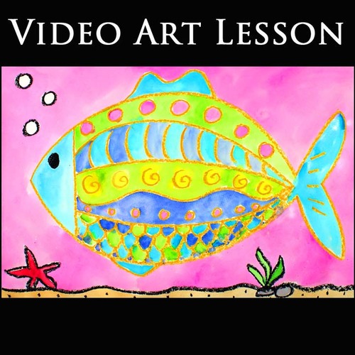 Under the Sea PATTERN FISH Art Project Ocean Drawing and Painting Lesson