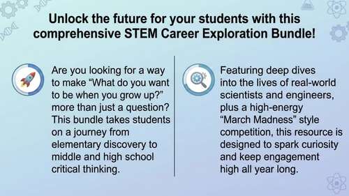 STEM Career Exploration Bundle: Scientists & Engineers + March Madness ...