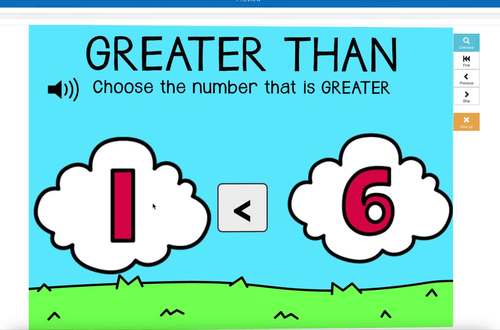 Comparing Numbers GREATER THAN digital task boom cards 2nd grade math ...