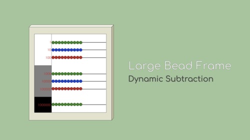 Preview of Montessori Large Bead Frame Dynamic Subtraction Presentation