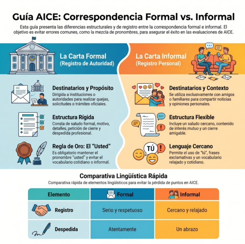 Preview of AICE Spanish 8022 Formal and Informal Letter Writing | Video Lesson + PDF Guide