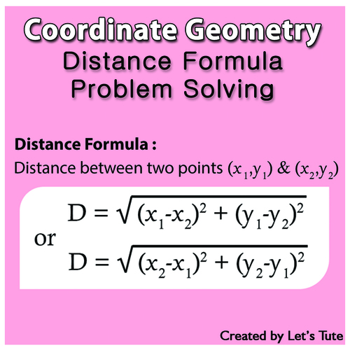 Preview of Mathematics - Distance Formula  Coordinate geometry (Geometry)