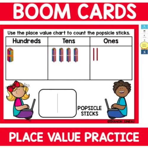 Place Value Chart using Boom Cards by Shanon Juneau We are Better Together