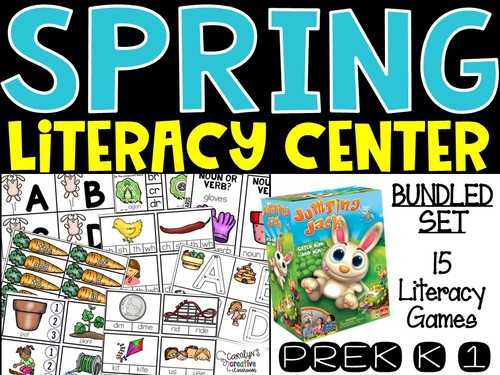 Preview of FB Live - Spring Literacy Centers - Preview ALL 15 Centers