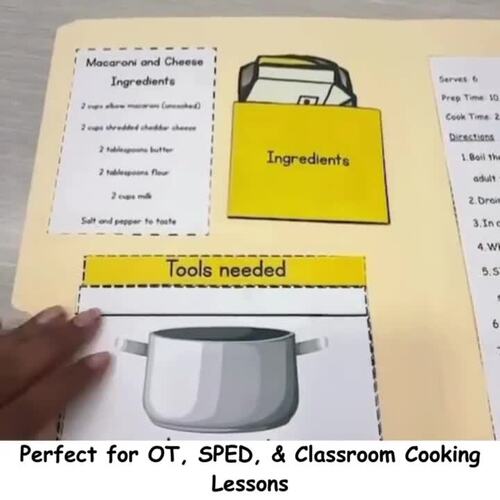 Visual Recipe Craft Bundle | File Folders | Fine Motor for OT & Elementary