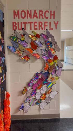 Monarch Butterfly Craft & Bulletin Board | Reading & Writing | English ...