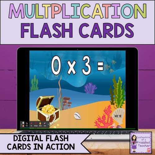 Multiplication Facts Flash Cards Printable and Digital TPT