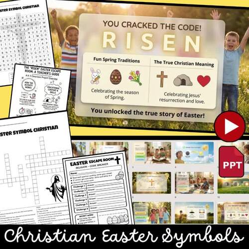 Christian Easter Printable Game Escape Room Activities Worksheets ...