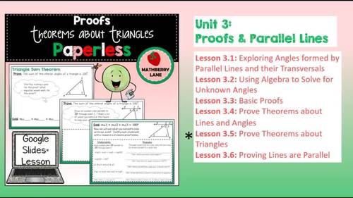 Proofs Theorems about Triangles Geometry by Mathberry Lane | TpT
