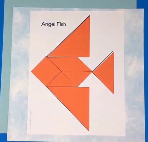 ocean tangram puzzles printable 2d shapes math center tangrams