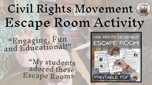 Civil Rights Movement Escape Room | Social Studies & History Activity