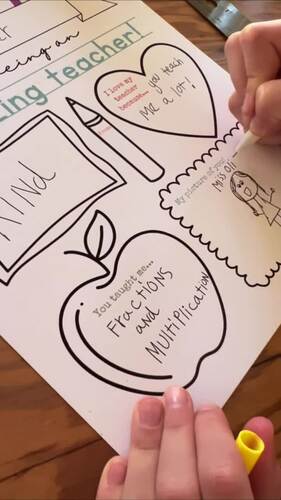 Teacher Appreciation Printable Sheet by Sugar Pie Paper | TPT