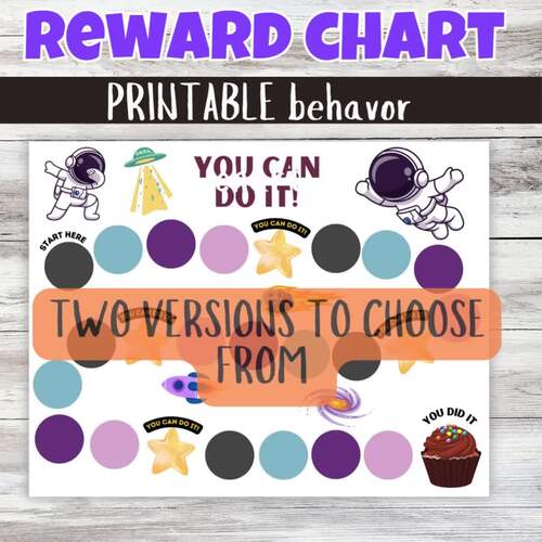 Outer Space Printable Reward Chart for Classroom Behavior Management