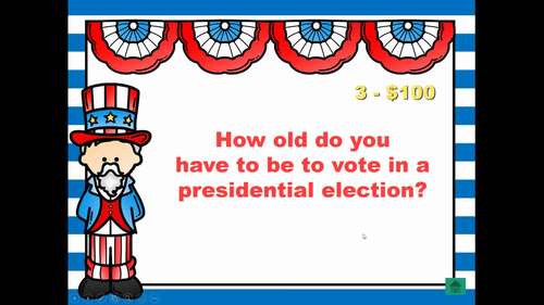 Election Trivia Jeopardy Style By Molly S Media Center Magic And More