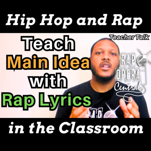 Preview of 5th Grade High Interest Main Idea and Key Details Worksheets Using Rap Lyrics