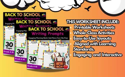 After | Back to School Opinion Prompt Writing Activities 4th,5th,6th ...