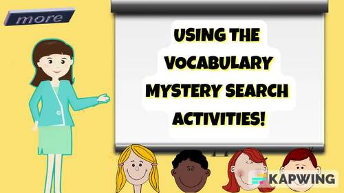 Vocabulary Practice Activity Interactive Search Game Flying in the Air ...