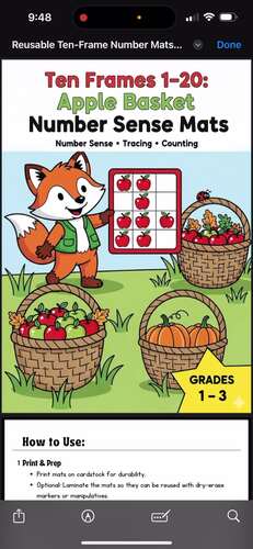 Ten Frames 1–20 Worksheets | Counting, Tracing Numbers & Cut-Paste Counters