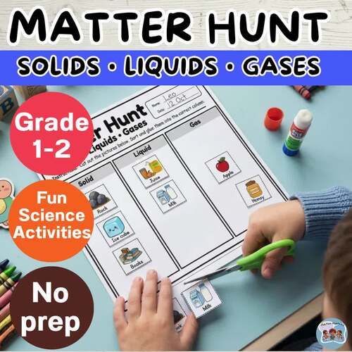 States of Matter Worksheets – Solids Liquids and Gases Activities | Cut ...