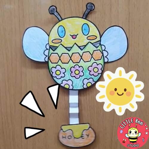 Spring Easter Egg Bouncy Craft | Fine Motor Zig-Zag Leg Activity | PreK ...