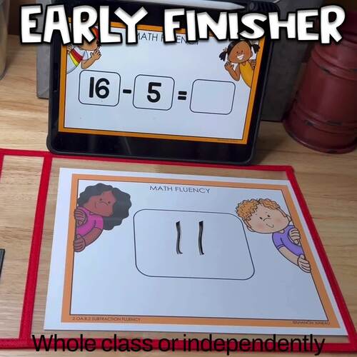 2nd Grade Math Facts Fluency Timed Tests Subtraction to 20 Early ...