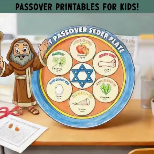 Passover Sunday School Bundle by Hebrew Worksheets by Alef Bet Games
