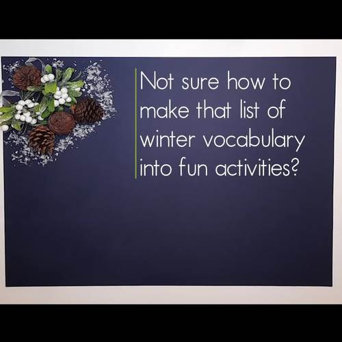 List of Winter Words by Differentiation and Beyond | TPT