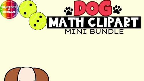 Dog Math Clipart Mini Bundle | 6 Sets in 1 | Dice, Numbers, Counting ...