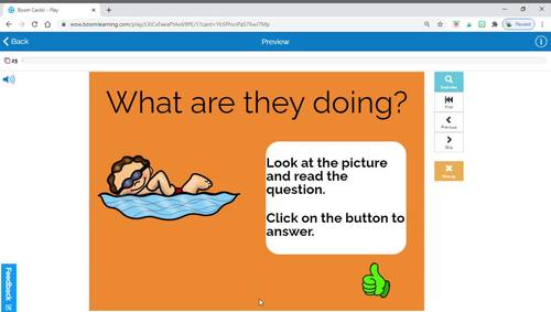 Verb Recognition For ESL BOOM Cards by Love 2 Learn English | TPT
