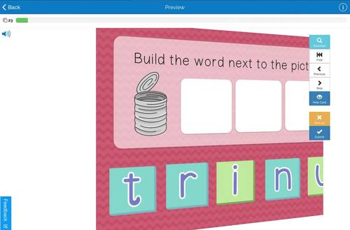 BOOM CARDS™ Short I: say, read and build the CVC words by The Resource Elf