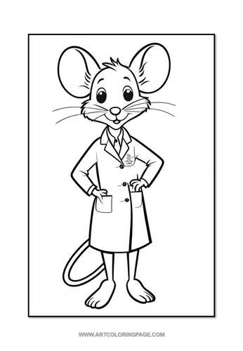 Colouring Mouse for Kids Vol 2: Mouse at Work Coloring Pages | TPT