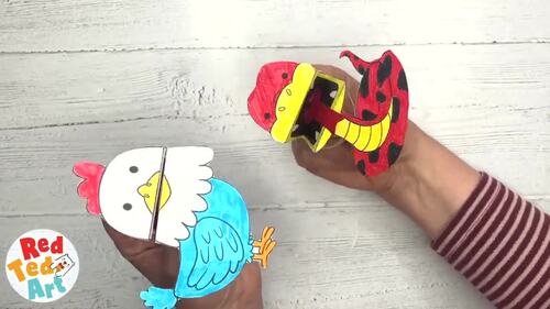 Elf Puppets - Full Color & Christmas Coloring Pages - Fun STEAM project