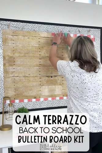 Calm Terrazzo Back To School Bulletin Board Kit by Ashley McKenzie