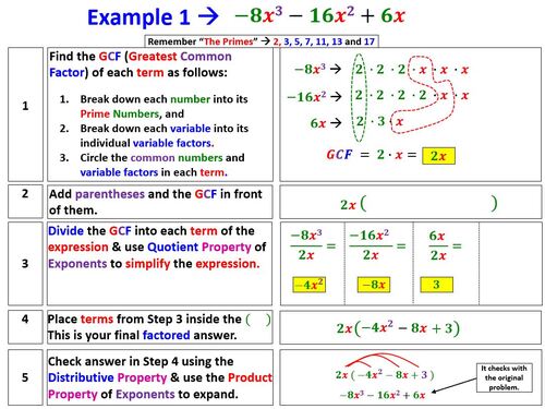 Preview of Math 1 Unit 5 Lesson 6 Introduction to Factoring Video and Worksheet