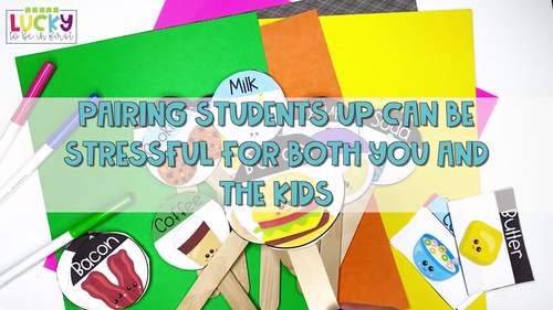 33 Partner Pairing Cards for Classrooms | Partner Match & Picking ...