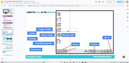 Computer Science Lessons | 14 Computer Basics Digital Activity Slides Grades K-2
